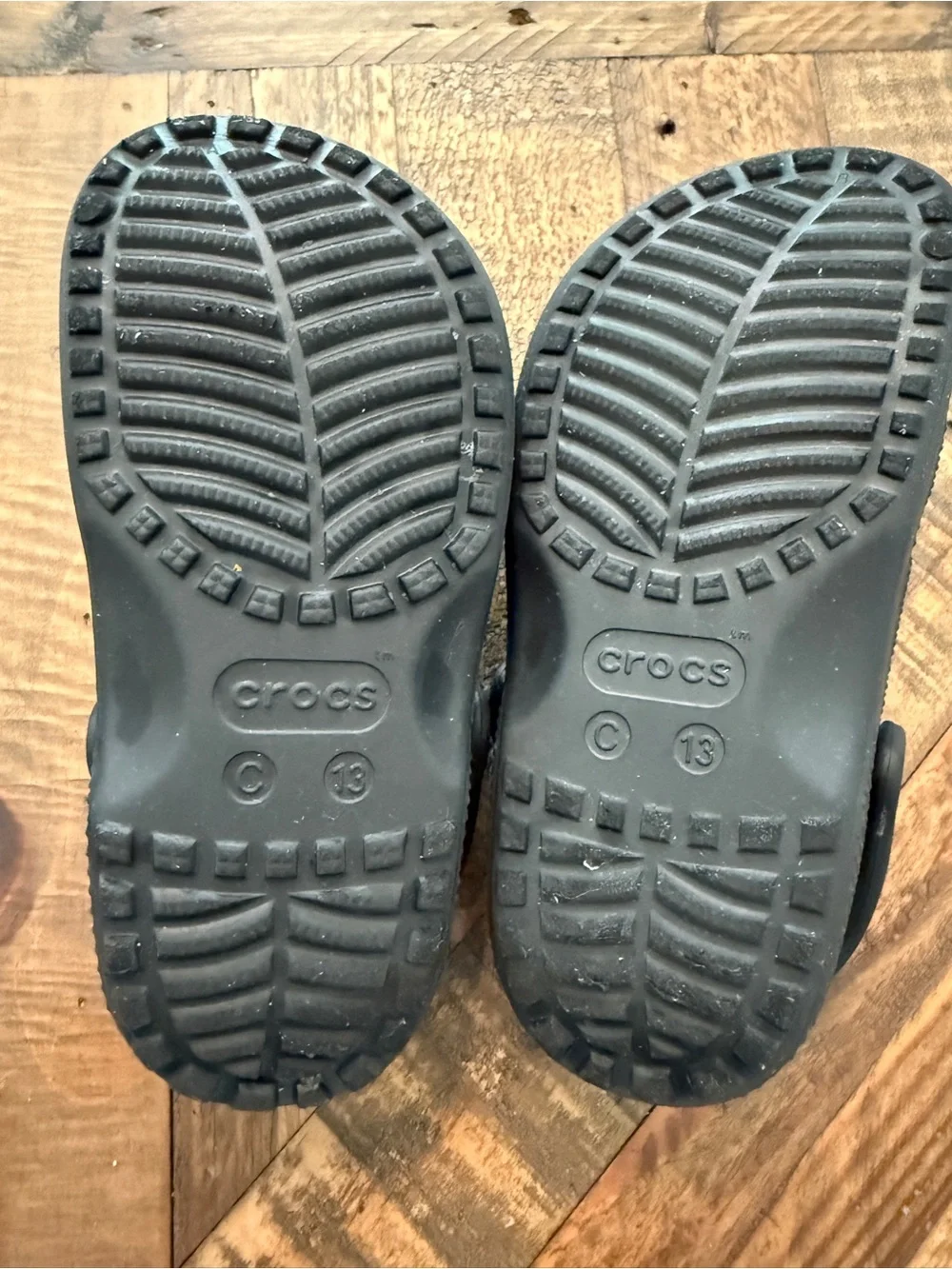 Kids Black Disney CROCS with Mickey Cutouts